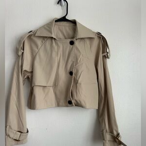 Cropped Tan Coat